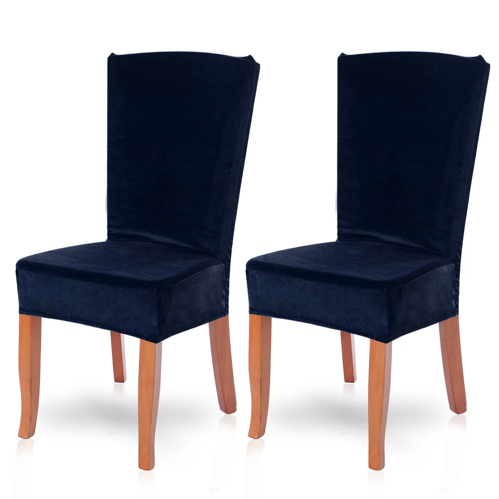 1/2/4/6pcs Soild Color Stretch Chair Cover Restaurant Elastic Slipcover Dining Room Fundas Removable Seat Case for Wedding Hotel