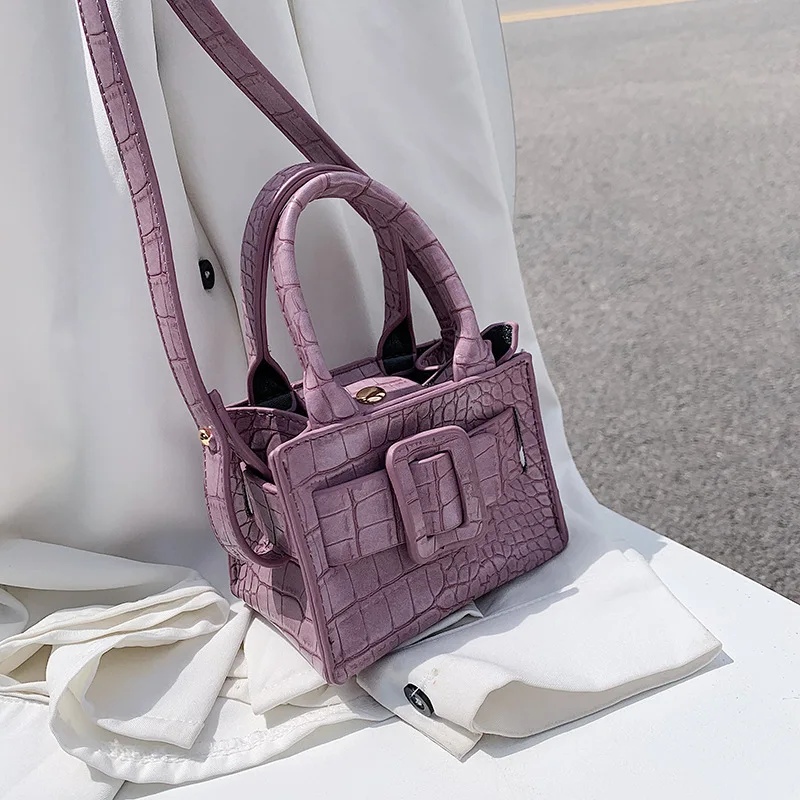 

Stone Pattern Mini Tote Bag 2020 Summer New High Quality PU Leather Women's Designer Handbag Travel Shoulder Messenger Bag
