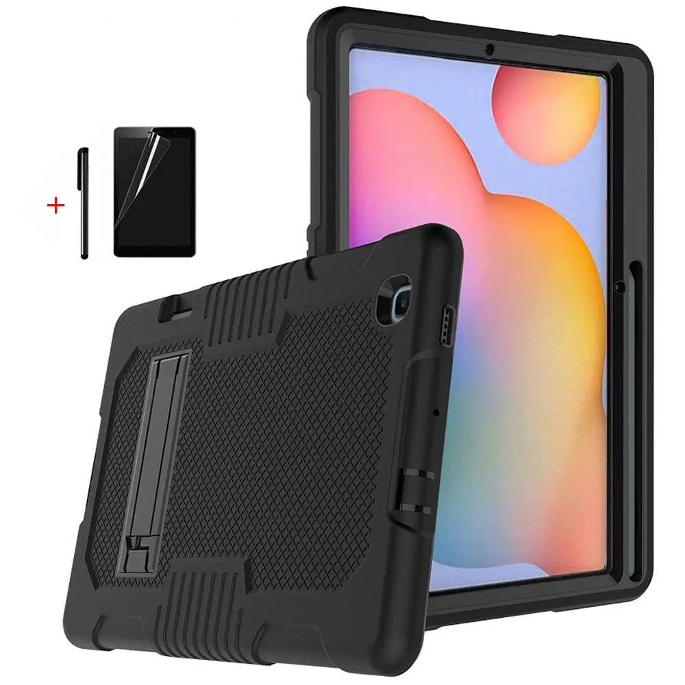 

Heavy Armour Shockproof Case for Samsung Galaxy Tab S6 Lite 10.4 SM-P610 SM-P610 10.4 inch Tablet Funda Cover+Film+Pen