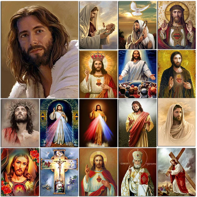 Diy Diamond Painting Jesus Photos Home Decor 5D Full Square/Round Diamont Embroidery Religion Cross Stitch Mosaic Handmade Gifts