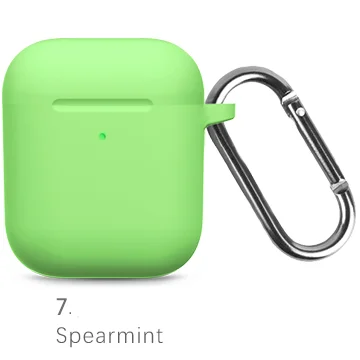 Жидкие силиконовые наушники корпус для AirPods анти-грязь APPLE airpods чехол розовый черный темно-синий желтый красный - Цвет: 07 Spearmint