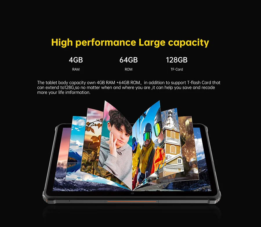 Oukitel 4G Net Rugged Tablet Phone 4GB+64GB 10000mAh 10.1" FHD+ Octa Core Android Tablet Phone 16MP +16MP Tablet best android cell phone