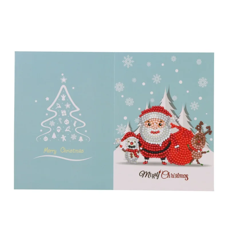  3pc Halloween Christmas Birthday Diamond Painting Invitation DIY Animal Holiday Inviting Card Diamo - 4000051001338