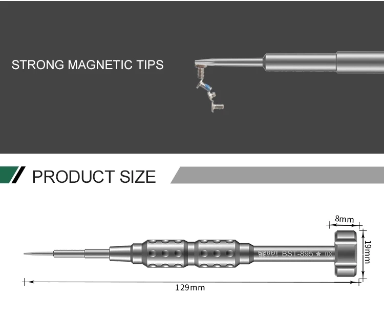 3D Магнитная отвертка P2 0,8 Pentalobe Y 0,6 Tri Wing T1 T2 Torx 1,5 Phillips M2.5 для iPhone huawei Oneplus VIVO Инструменты для ремонта