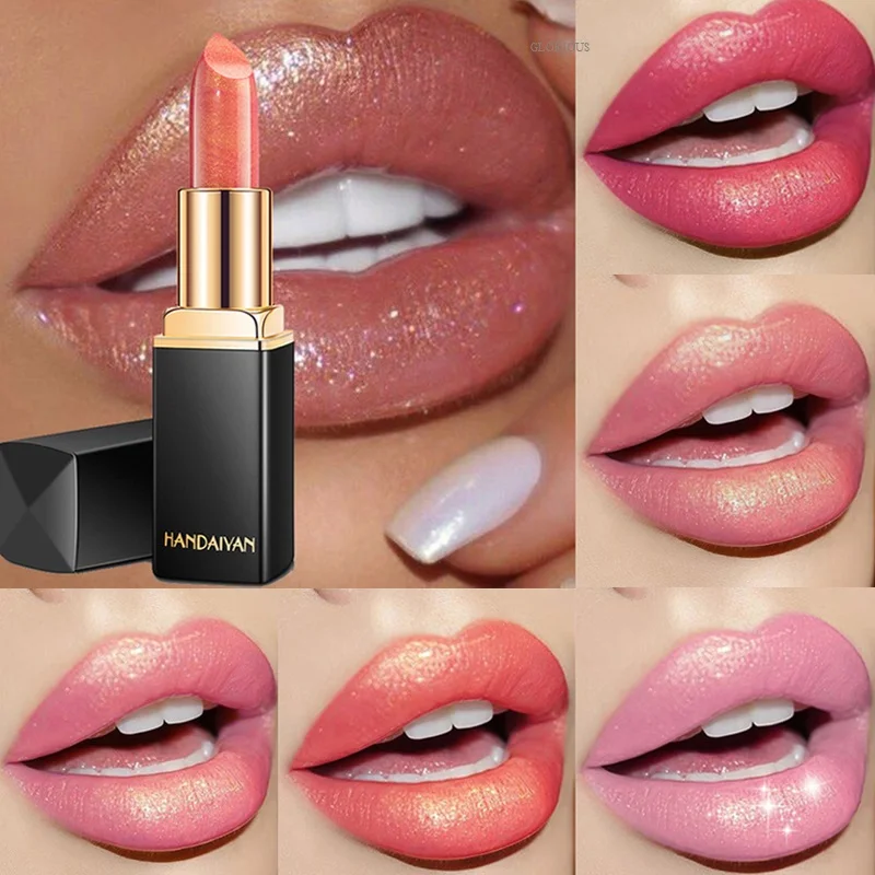 HotSalesLuxuryLipstickShinyLipsMakeupWaterproofShimmerLong