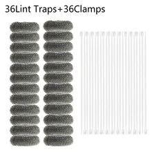 24/36/50 Sets Stainless Steel Anti Rust Washing Machine Lint Snare Traps Washer Hose with Cable Ties