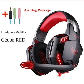 

Kotion Intron G2000 gaming headset deep bass gaming headset, computer stereo with microphone LED light