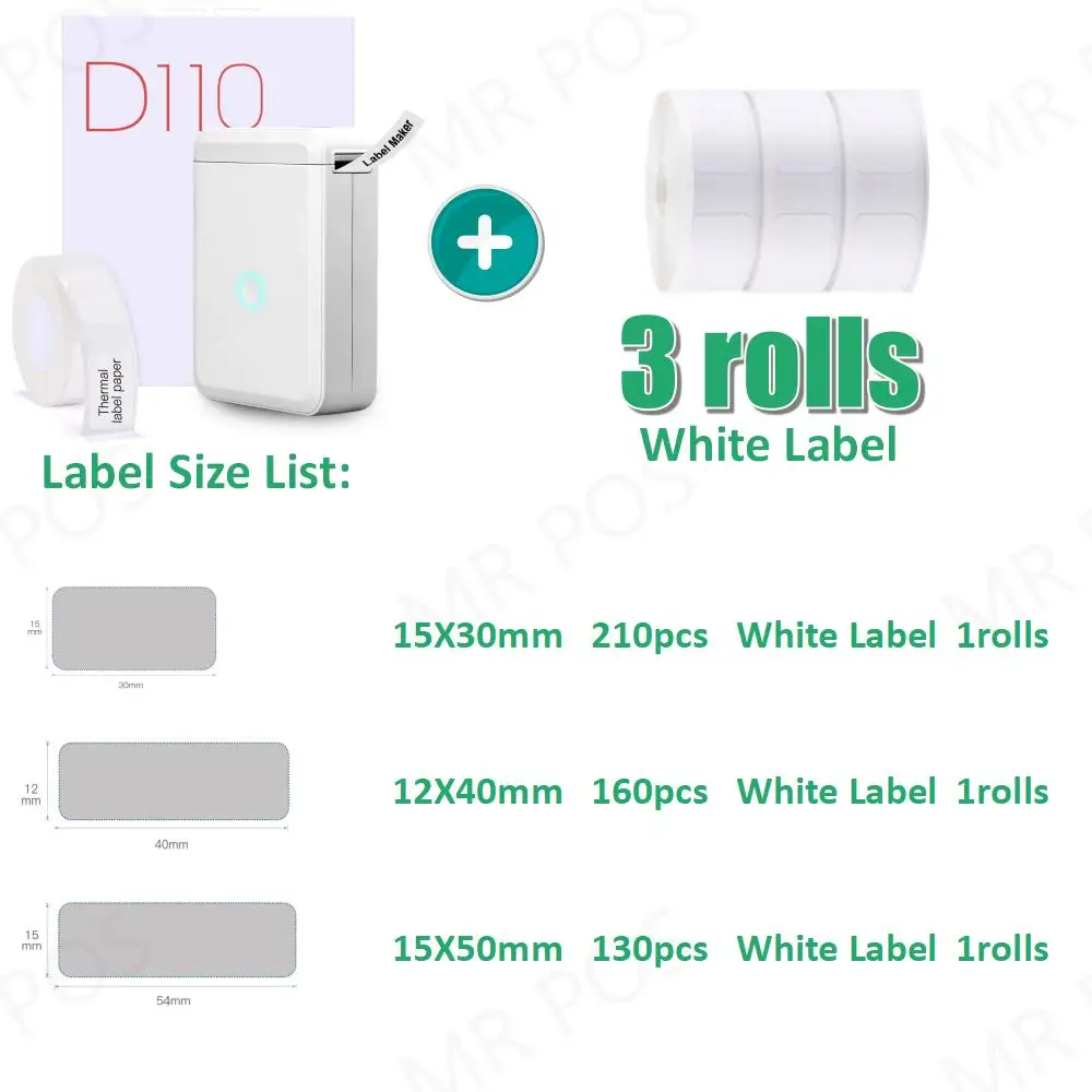 Niimbot D110 D11 Portable Label Printer Mini Pocket Stickers Maker Hangul Hebrew Arabic Self-Adhesive Nimbot Thermal Printer 