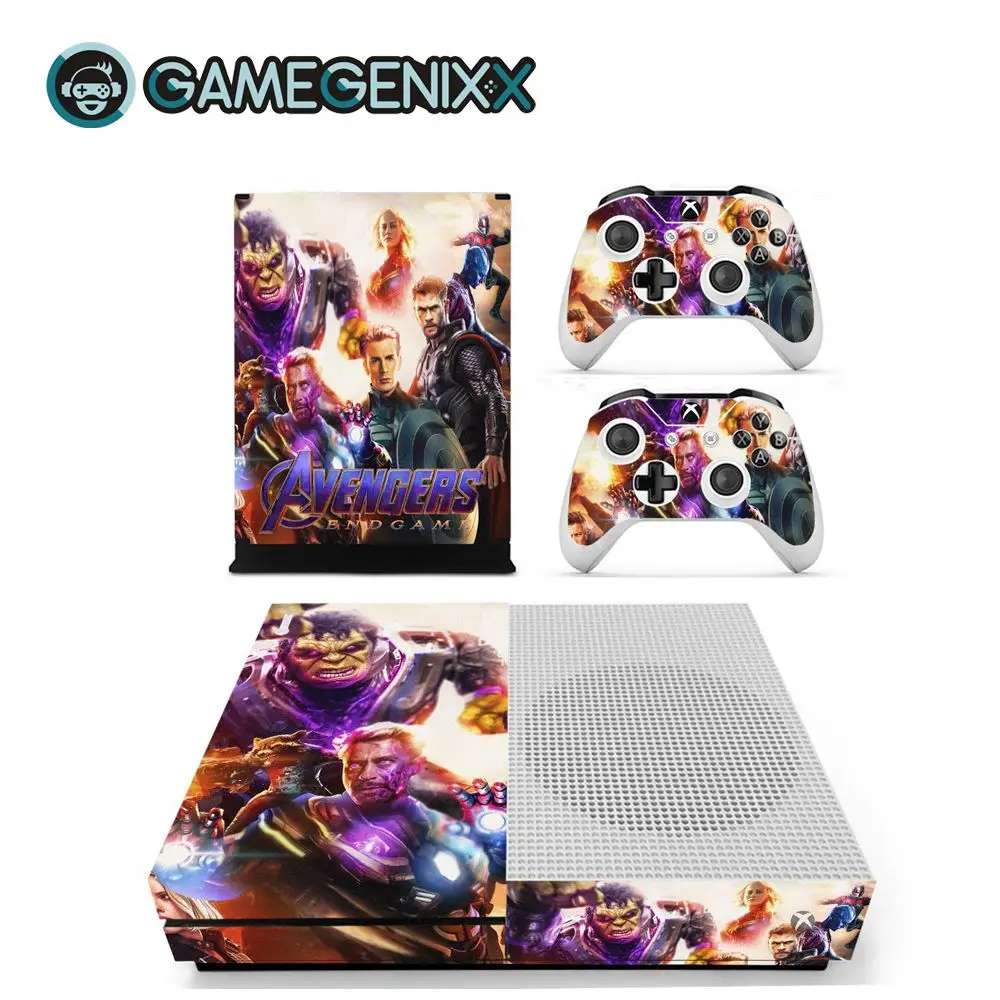 Защитная Наклейка на кожу GAMEGENIXX для Xbox One Slim Console и 2 контроллера-Мстители - Color: The Avengers