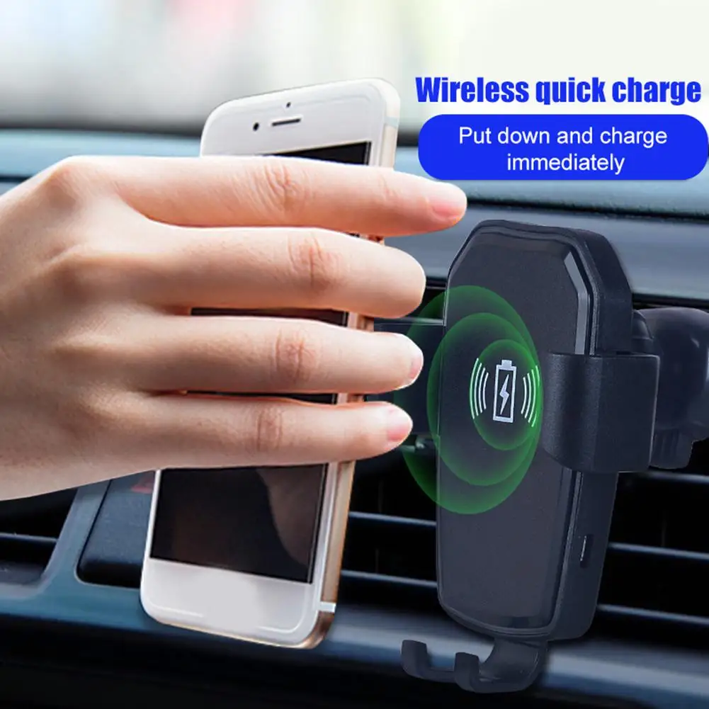 

Universal 360 Degree Rotation Wireless Charging Car Phone Holder Air Vent Mount Clip Magnetic Mobile Phone Holder GPS Stand