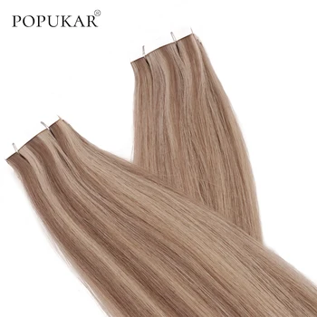 

Popukar full cuticle 2.5g/pc 40pcs remy seamless tape in extensions 100% natural peruvian human bohemian hair extensions