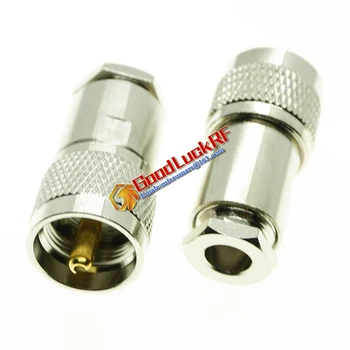 

UHF Male Clamp PL259 SO239 SO-239 Connector Socket Clamp Solder For RG5 RG6 LMR300 5DFB 5D-FB Cable Brass RF Coaxial Adapter