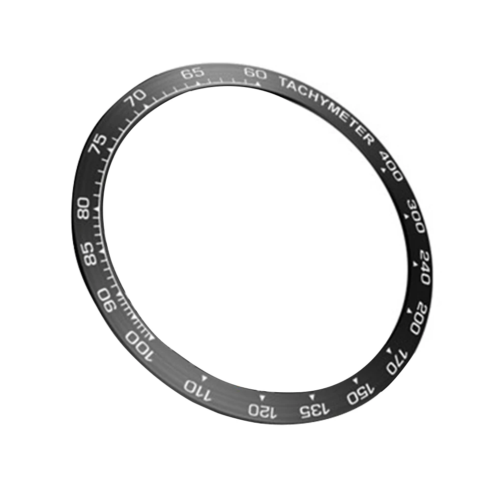Stainless Steel smartwatch Cover For Samsung Galaxy Watch 46MM/42mm/gear s3 frontier Dial Bezel Ring Adhesive Cover Anti Scratch - Цвет: Black White