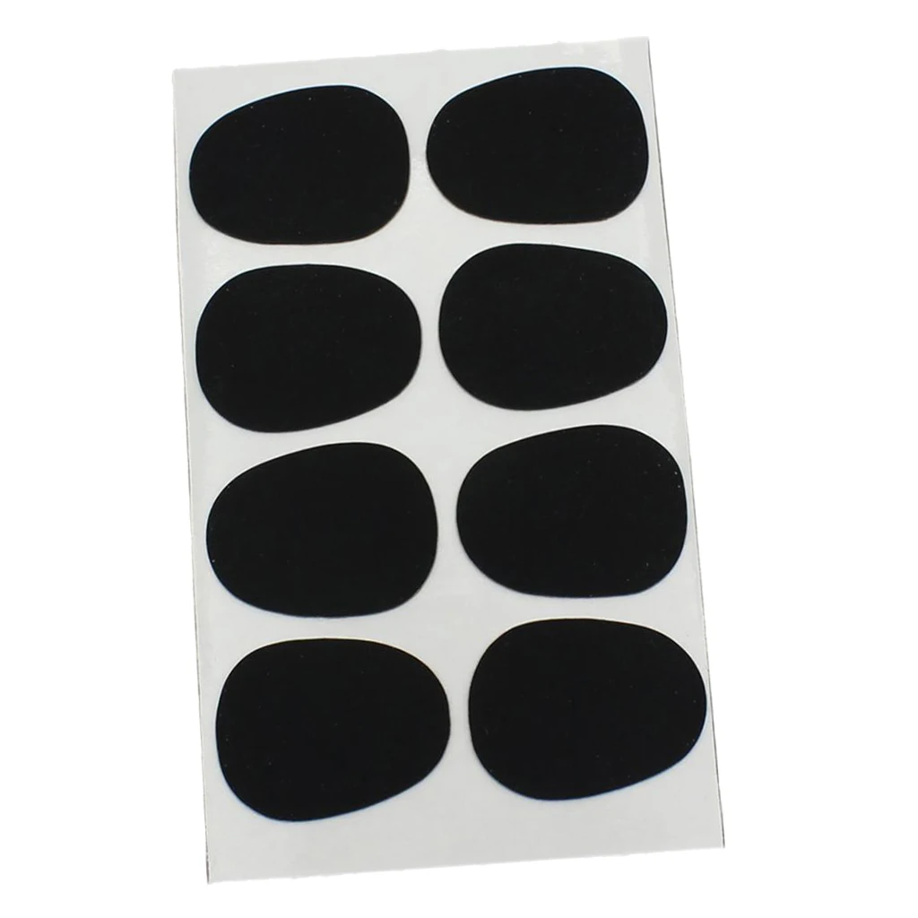 Finest 8pcs Black Tenor Sax Mouthpiece Patches Pads Cushions 0.3mm for Saxophonist Beginner