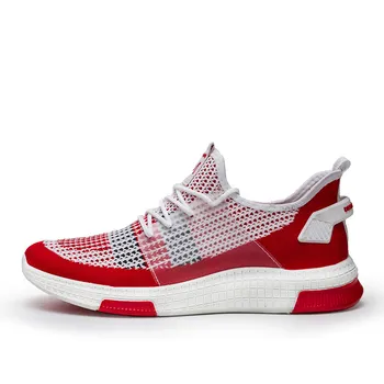 

Fashionable men's shoes portable breathable running shoes New sports shoes all-match mesh flying woven breathable men's shoes