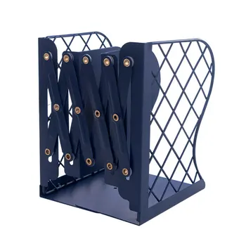 

Retractable Shelf School Mesh Grid Desk Organizer Anti Scratch Home Office Stationery Non Skid Metal Bookend Decoration Support