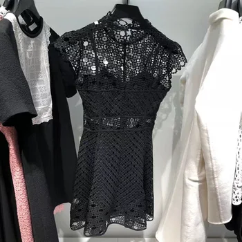 

French Elegant Summer Goddess Fan Lace Women's Wear Dress Jannie R20019e 2 Color