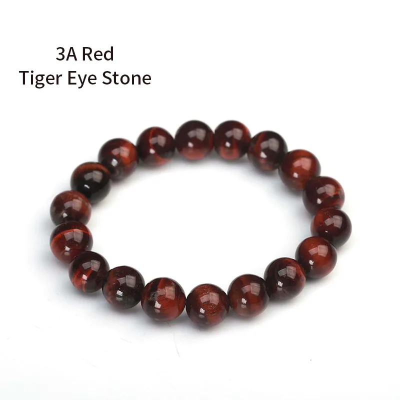 JD Классический 4-18 мм натуральный камень молитвенный бисер тигровый глаз браслет ручной работы красный коричневый натуральный камень браслет для мужчин Йога ювелирные изделия - Окраска металла: 3A Red Tiger Eye