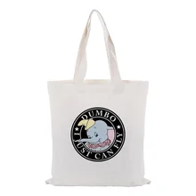 Сумка для покупок повседневное использование Dumbo Холст сумка на заказ Печать текстовый логотип DIY экологическая многоразовая утилизация