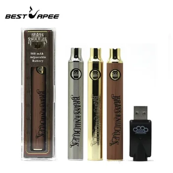 

Brass Knuckles CBD Preheat BK Battery 510 Adjust Voltage 650mah 900mah preheat battery Fit With Ce3 92a3 Vape Vaporizer Pen