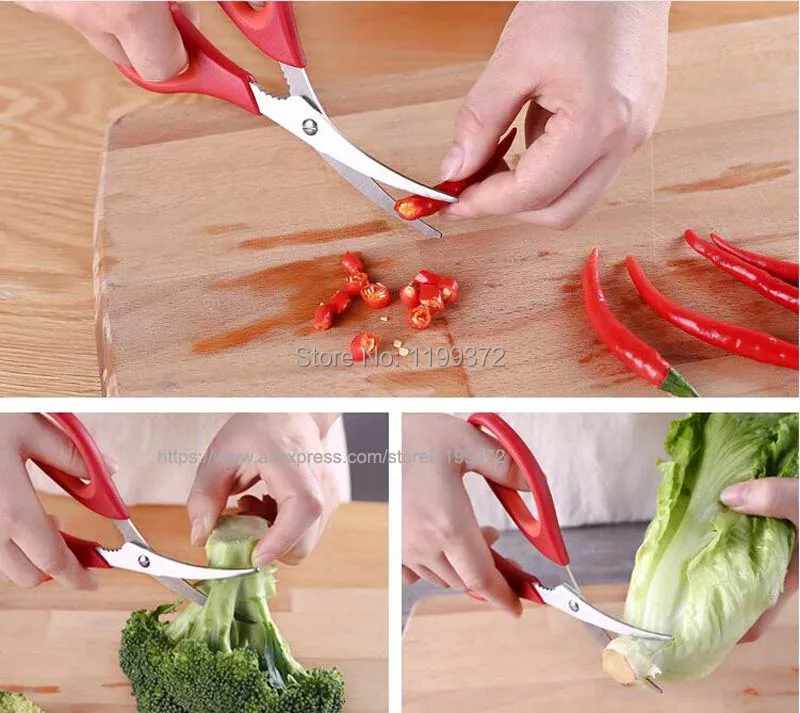 50pcs Popular Lobster Shrimp Crab Seafood Scissors Shears Snip Shells Fish Scissor Kitchen Tool