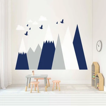 

Three Colors Mountain Vinyl Wall Sticker Decals Home Decor For Kids Baby Room Removable Cute Nursery Unique Murals Gift