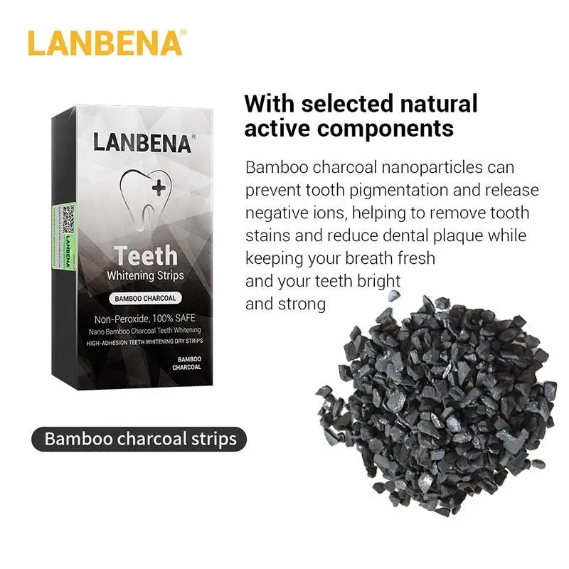 LANBENA отбеливающие полоски для зубов, гигиена полости рта, виниры для зубов, белые полоски, удаляют налет, пятна для отбеливания зубов, стоматологические инструменты, 7 пар