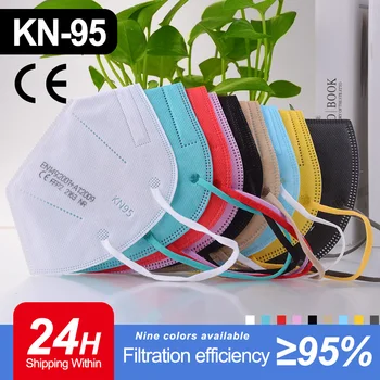 

Mascherine kn95 nere FFP2 Mask Reusable Face Mask 5-Layers Anti-droplets Mouth Protective Mask Pm2.5 Mask filter mascara de cara