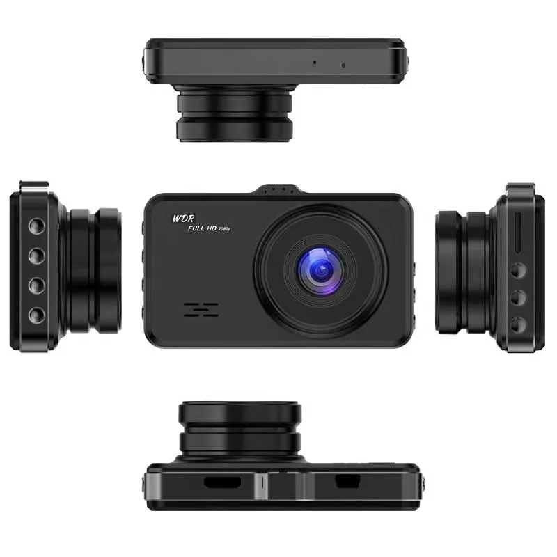 Однократная запись видеорегистратор Fhd 1080P 3,0 дюймов ЖК-экран приборной панели Камера вождения автомобиля рекордер с 140 градусов широкий угол, Wdr, G-Sens