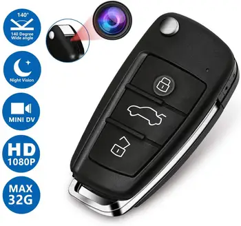 

Mini Keychain Camera,Portable Car key Camera with night and DVR Function-HD-1080P-Built-in Rechargeable Battery For mini camera