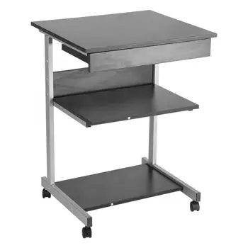 

Best Portable Modern Wooden Rolling Mobile Standing Computer Laptop Home Office Workstation Desk Computer Desk