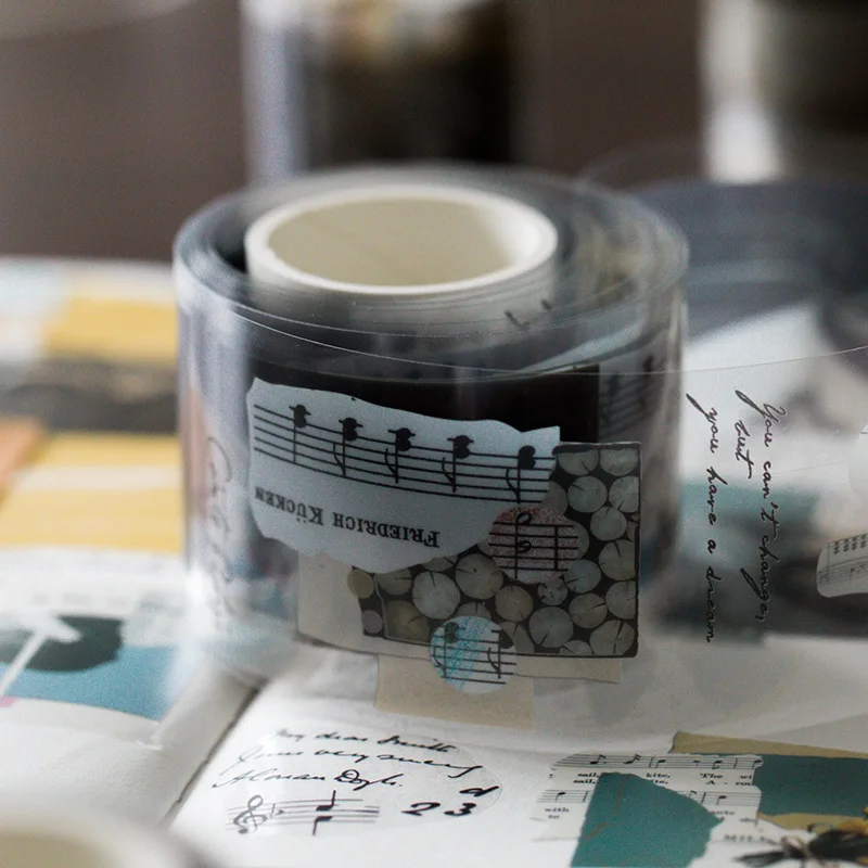 

4.5cm Wide Jumping Note Series PET Tape DIY Scrapbooking Label Background Journal Decoration Sticker