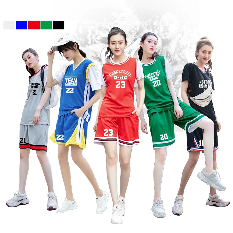 

Женские баскетбольные трикотажные шорты, комплекты спортивной одежды, топ с индивидуальным логотипом и номером имени для девочек, костюмы для тренировок в колледже и баскетболе