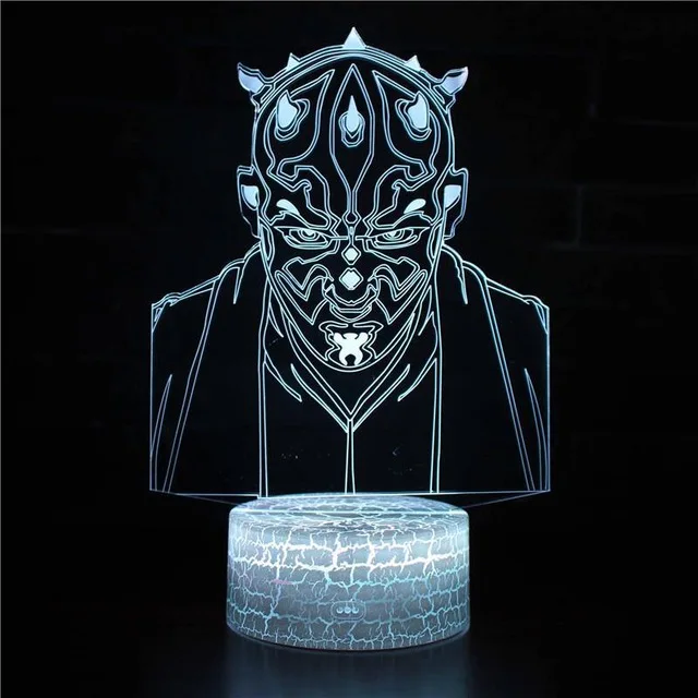 Трещина база Скелет 3D лампа светодиодный USB креативный Череп 3d Ночной светильник 7 цветов Изменение акриловый пульт дистанционного управления Сенсорный переключатель спальня настольная лампа - Испускаемый цвет: 7 Colors Changeable