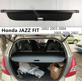 

For Rear Trunk Cargo Cover Security Shield For Honda JAZZ FIT 2002 2003 2004 2005 2006 2007 High Qualit Auto Accessories Black