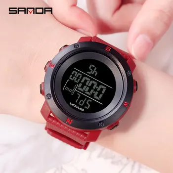 

SANDA Top Witte Vrouwen Sport Horloges Vrouwen Waterdichte Dames Jelly Horloges Rosegoud Zwemmen reloj mujer relogio feminino