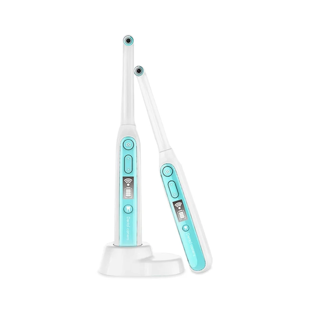 Wifi Oral Dental Endoscope 8 Adjustable Lights Wireless Intraoral Camera Dentistry HD Video For Ios Android Teeth Visual Inspect white