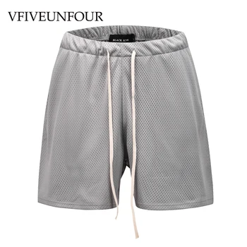 

VFIVEUNFOUR 2020 Hot Sale Mens Vintage Style Mesh Haren Shorts Hip Hop Shorts Drop Crotch Solid Loose Elastic Drawstring Shorts