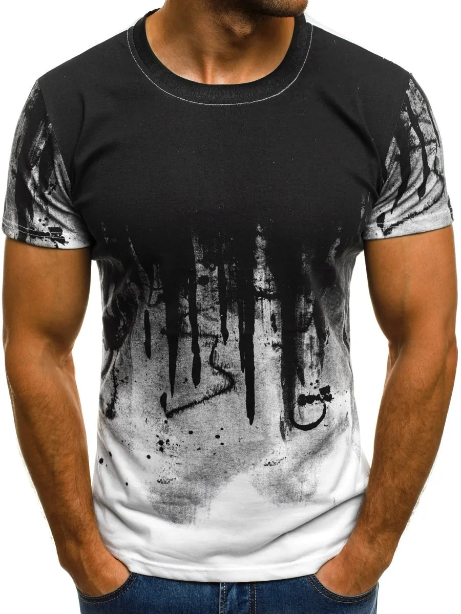 

Mens T-Shirt Gradient Color Top Tees Camouflage Clothes Army T Shirt Hipster Streetwear Bodybuilding Topshirts Military Tshirts