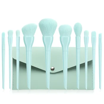 

10PCS Makeup Brushes Set Professional Foundation Powder Eyeshadow Lip Make Up Brushes Kit Plastics Handle Nylon Wool