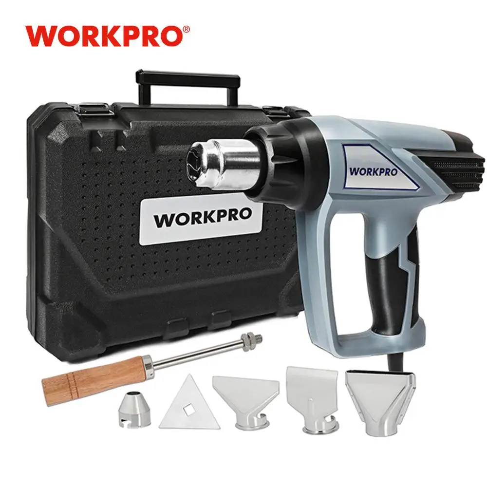  WORKPRO 220V Heat Gun 2000W Home Electric Hot Air Gun Thermoregulator Digital Heat Guns LCD Display