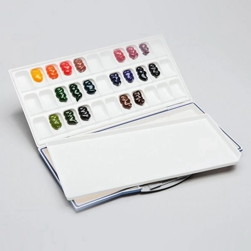 Watercolor Moisturizing Color Box Anti-Leakage Seal Moisturizing Sketch Paint Box 33 Grid Color