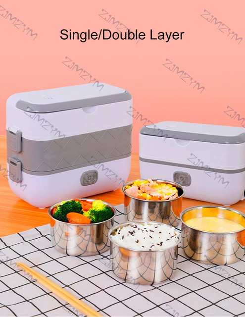 220V Electric Electric Lunch Box Heating Food Artifact Portable Plug-in  Ultra-long Insulation Water-free Self-heating Lunch Box - AliExpress