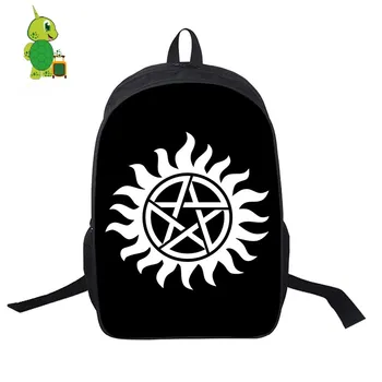

Supernatural Sam Dean Castiel Backpack Women Men Laptop Backpack School Travel Bags for Teenage Boys Girls Daily Backpack