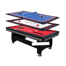 Ensemble de Table de billard 3 en 1 de 7 pieds, Tennis de Table, Hockey sur glace, Style moderne, cadre solide, jambe, Sport, équipement de jeu SUM-8446A-3