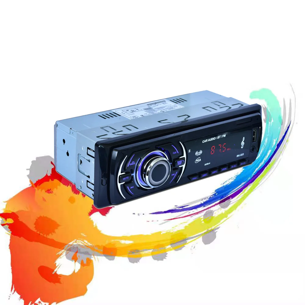 RK-523 1 Din Car Radio Audio Stereo DC 12V AUX USB U-Disk FM Station Bluetooth Autoradio MP3 Player | Автомобили и мотоциклы