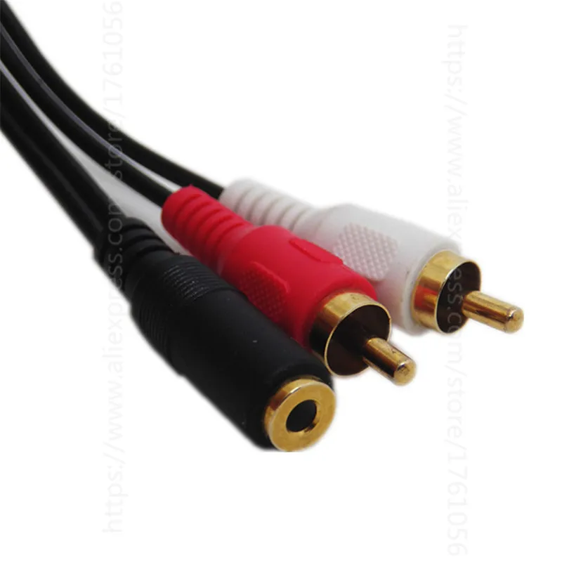 RCA кабель с 2rca на 3 5 мм aux для телефона домашнего кинотеатра DVD 2RCA кабель|Кабели VGA| |