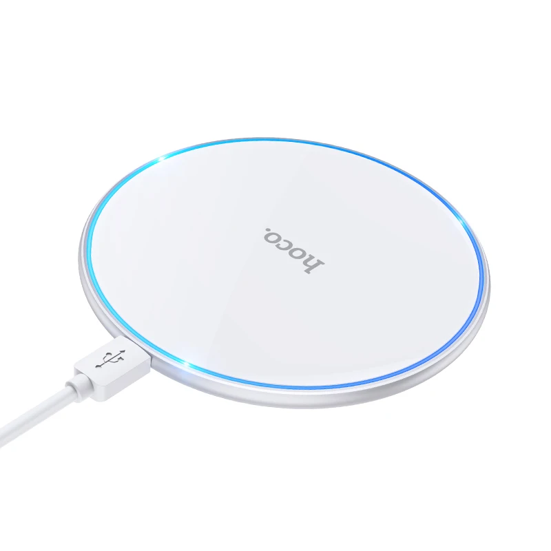 charging pad Hoco 15W Wireless Fast Charging Pad For iPhone 12 11 Pro Max LED Light Charge Indicator Wireless Phone Charger For Airpods Pro fast wireless charger Wireless Chargers