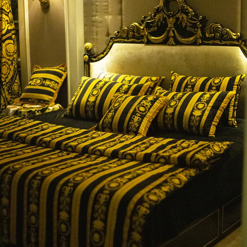 4/6 шт. queen king size постельное бельё супер мягкие бархатный Хрустальный Комплект постельного белья, Комплект постельного белья роскошного постельного белья наволочки для подушек