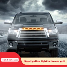 6000K White/Yellow Car 12V Front Grille Lighting For Toyota Tundra w/TRD Pro Grill ONLY Front Grid Lighting DRL Car Modification